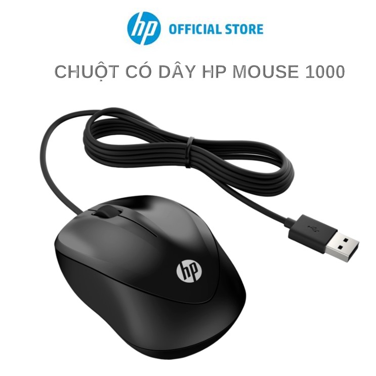 [Mã ELRE150 giảm 8% đơn 250K] Chuột có dây HP 1000 Wired Mouse A/P_4QM14AA - Hàng Chính Hãng