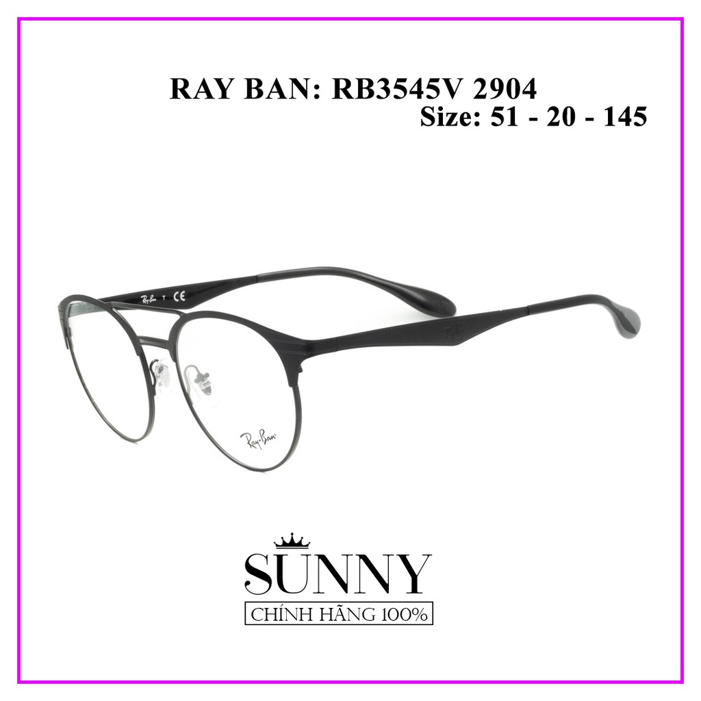 Gọng kính Rayban - RB3545V 2904 - sp chính hãng kèm tem chống hàng giả của bộ công an, thiết kế dễ đeo bảo vệ mắt