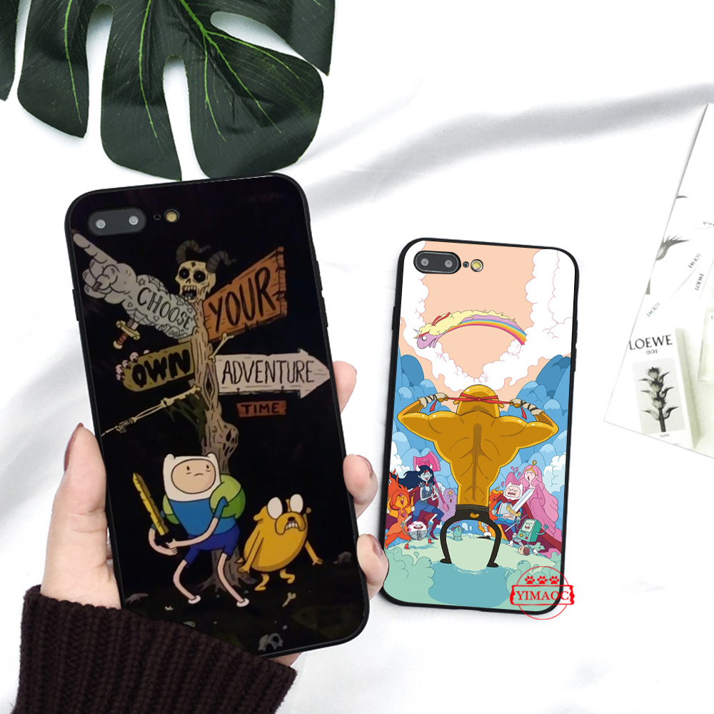 Ốp điện thoại mềm in hình hoạt hình Adventure Time cho iPhone 12 Mini 11 Pro XR XS Max 1A