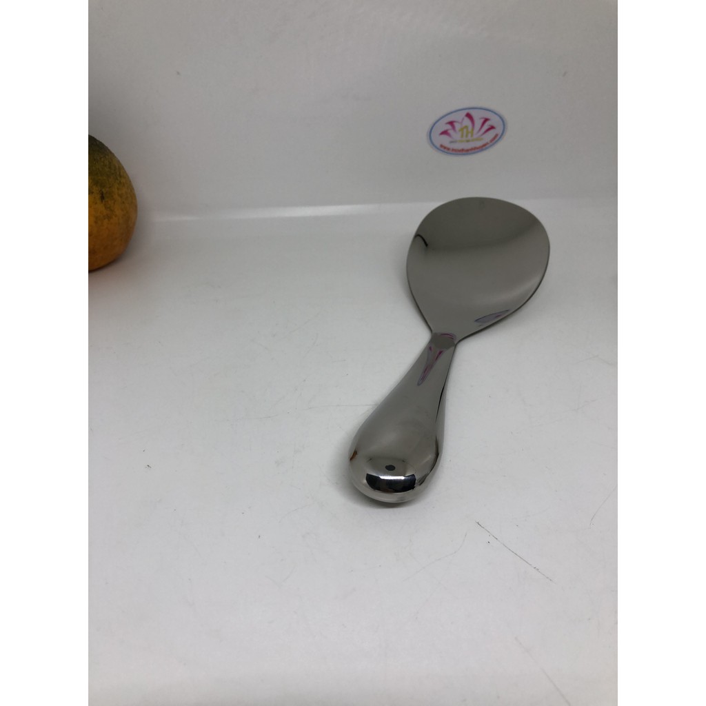 Vá cơm, môi inox 304 Hàn Quốc eo chống dính dày sáng bóng cả vàng titan 20.5cm siêu bền đẹp vệ sinh an toàn