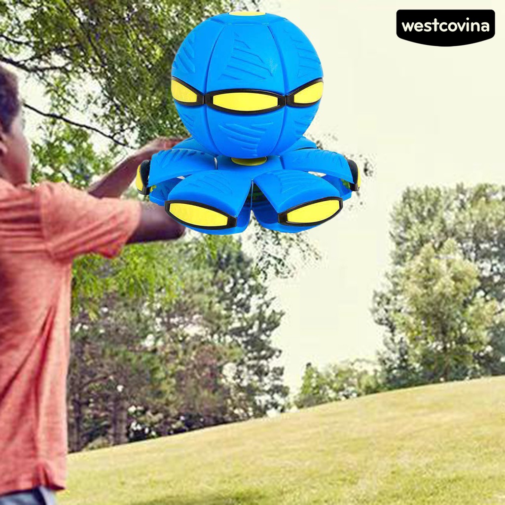 WEST Flying Saucer Ball Deformable Squeeze Toy Flying Saucer Outdoor for Playing