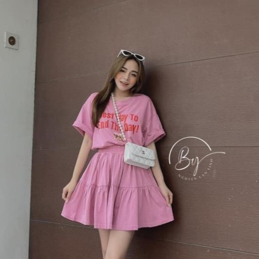 Set đồ nữ cá tính, set váy ngắn áo thun đi chơi sang chảnh mùa hè đẹp 8A00111 TKBHH | BigBuy360 - bigbuy360.vn