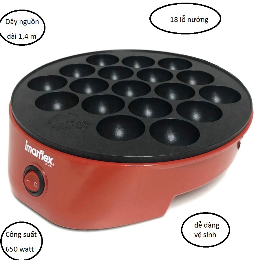 Máy làm bánh bạch tuộc Thái Lan Imarflex Takoyaki IF-441