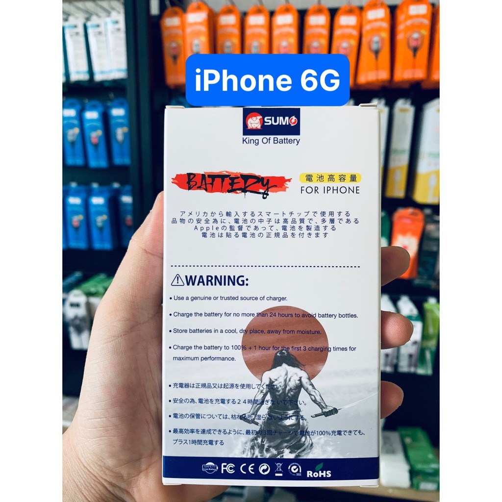 Pin iPhone 6G - SUMO JAPAN . Bảo hành 12 tháng!