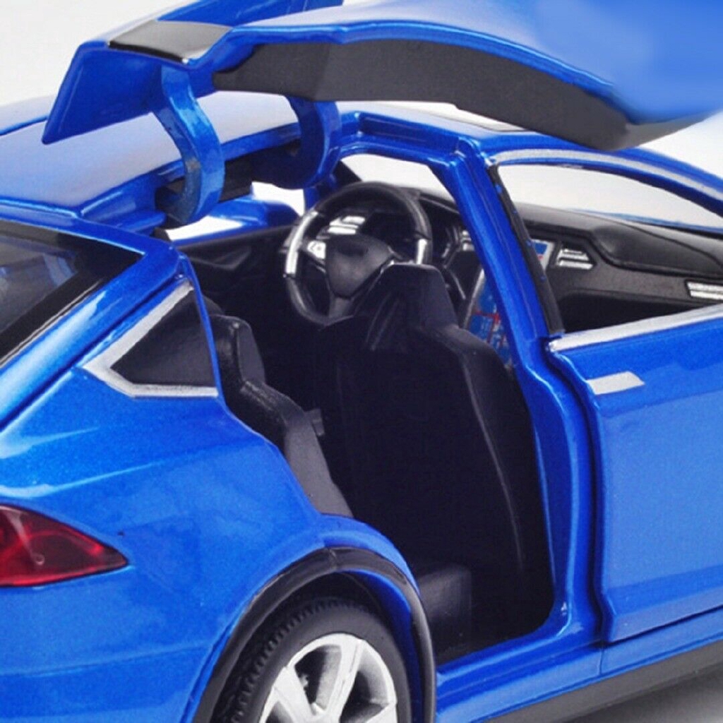 Mô hình xe hơi kéo lùi Tesla X90 tỉ lệ 1:32 có đèn và âm thanh cao cấp