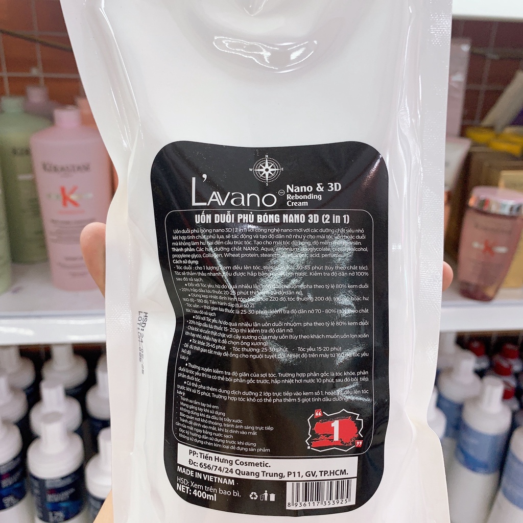 Combo Uốn Duổi Nóng Bồng Bềnh phủ Bóng Nano Lavano 1000ml