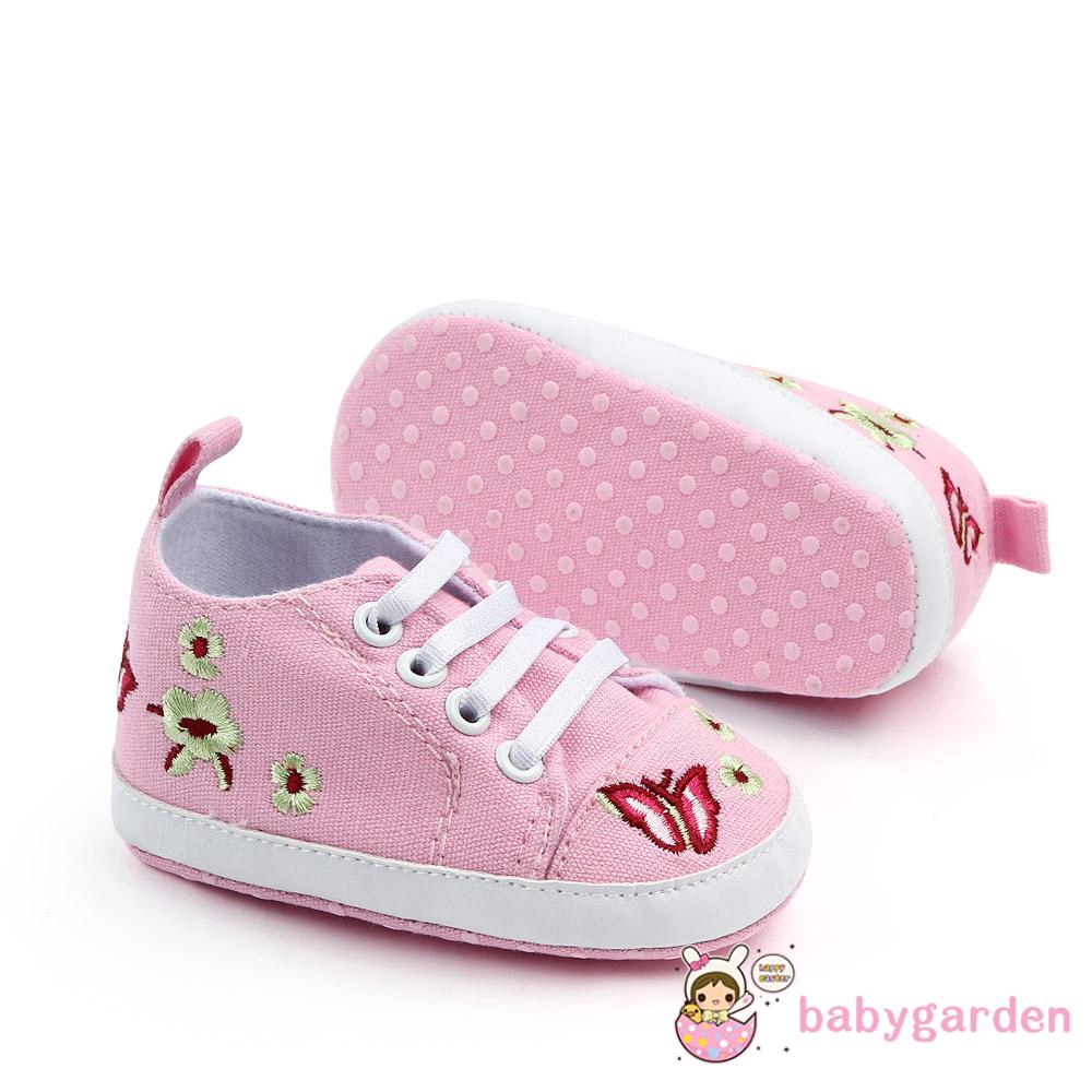 ღ♛ღNewborn Baby Girl Canvas Soft Sole  Anti-Slip  Sneakers Shoes 0-18M