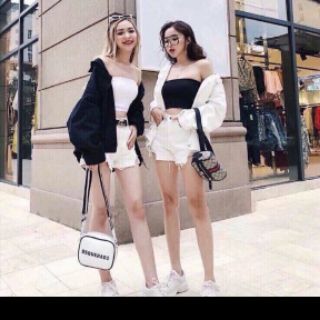 Áo quây ngực trơn croptop