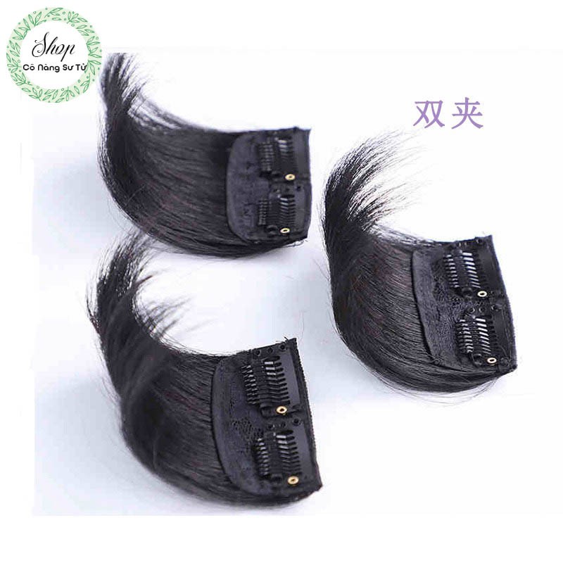 Kẹp phồng chân tóc, tóc giả dài 10-15cm mềm mượt không rối
