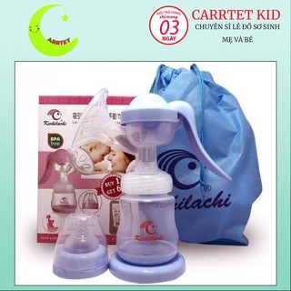 [Tặng 6 túi trữ sữa] Bình hút sữa Kichilachi cầm tay lực hút mạnh 3 cấp độ tiện lợi