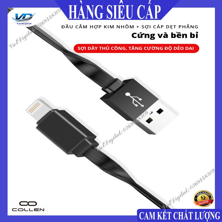 Cáp sạc Lightning IPHONE đa năng kéo dài dạng dây rút kéo 2 đầu,