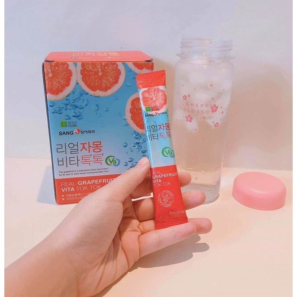 NƯỚC ÉP BƯỞI ĐỎ REAL GRAPEFRUIT VITA TOK TOK SANGA (30 GÓI x 20gr) - HÀN