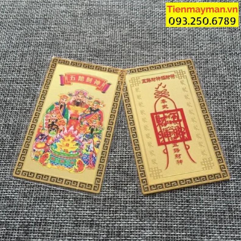 Kim bài ngũ lộ thần tài[Bằng kim loại]
