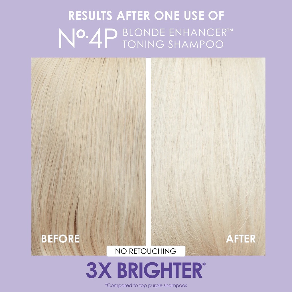 Dầu gội tím khử vàng OLAPLEX NO.4P BLONDE ENHANCER TONING SHAMPOO 250ml chính hãng