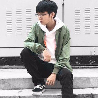ÁO KHOÁC BOMBER JACKET MÀU OLIVE GIẢM CÒN 50K