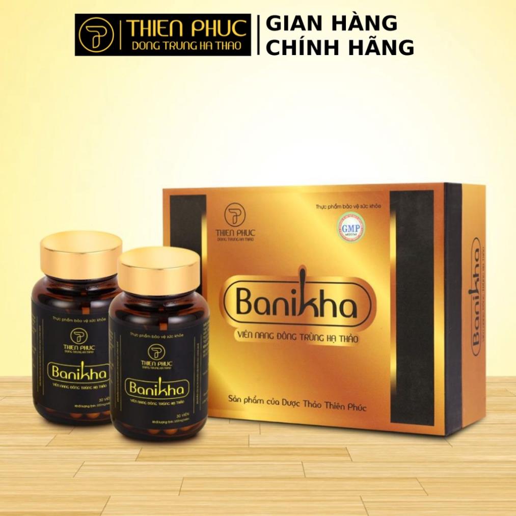 Đông trùng hạ thảo viên nang  banikha Thiên Phúc hộp 60 viên - Hỗ trợ bảo vệ sức khỏe