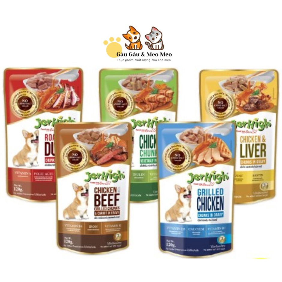 JERHIGH PATE CHẤT LƯỢNG CAO CHÓ Gói 120g