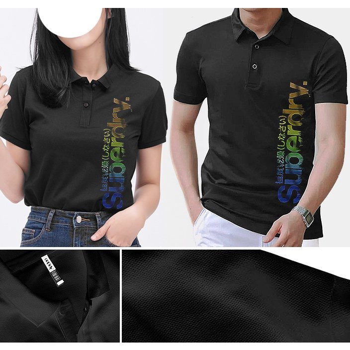 Áo Thun Polo Nam Cặp Đôi Couple áo thun có cổ in 3D sắc nét Polo phong cách lịch lãm độc đáo -B&W POLO147