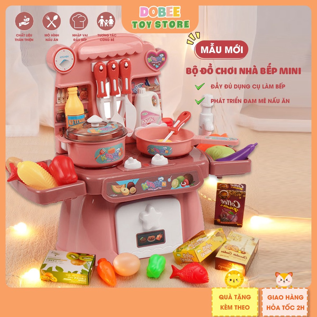 Đồ Chơi Nhà Bếp Mini Kitchen, Bộ Đồ Chơi Nấu Ăn Nhỏ Cho Bé 24 Chi Tiết, Đầy Đủ Dụng Cụ Làm Bếp, Phát Triển Tư Duy Bé