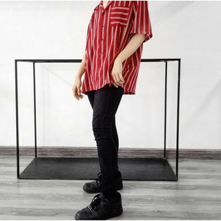 SƠ MI ĐỎ KẺ TRẮNG - UNISEX - ONLY RED