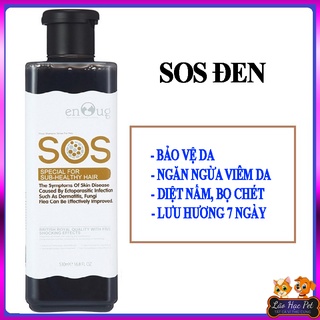 Sữa tắm SOS cho chó mèo - SOS ĐEN - Bảo vệ da, diệt bọ nấm, hương thơm bền lâu