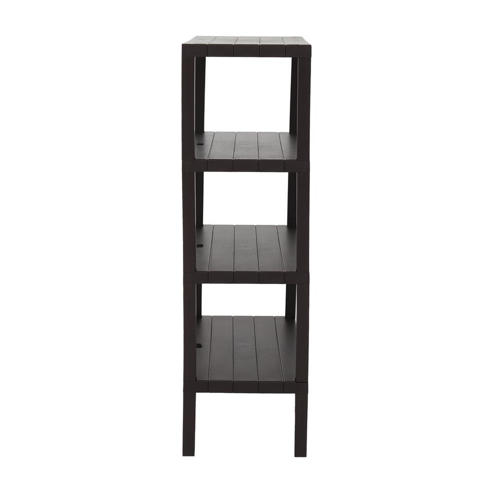 HomeBase STACKO kệ nhựa 4 tầng vân giả gạch BRICK Thái Lan W30xH100xD60cm màu nâu