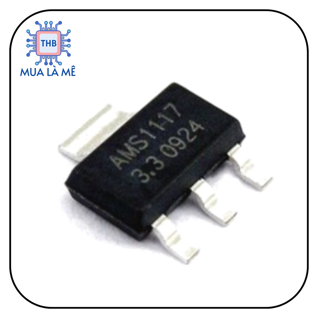 AMS117 SMD 3.3V AMS1117-3.3V chân dán loại tốt (Túi 5 con)