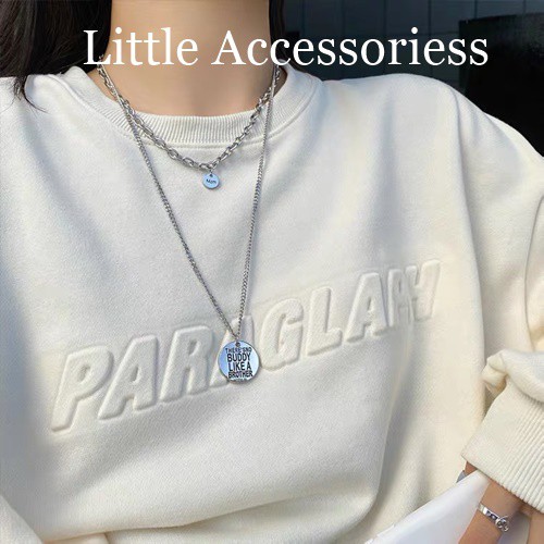 Set 2 Dây Chuyền Rời Unisex cho Nam và Nữ Mặt Chữ, Vòng Cổ Thời Trang phong cách Hàn Quốc NL017