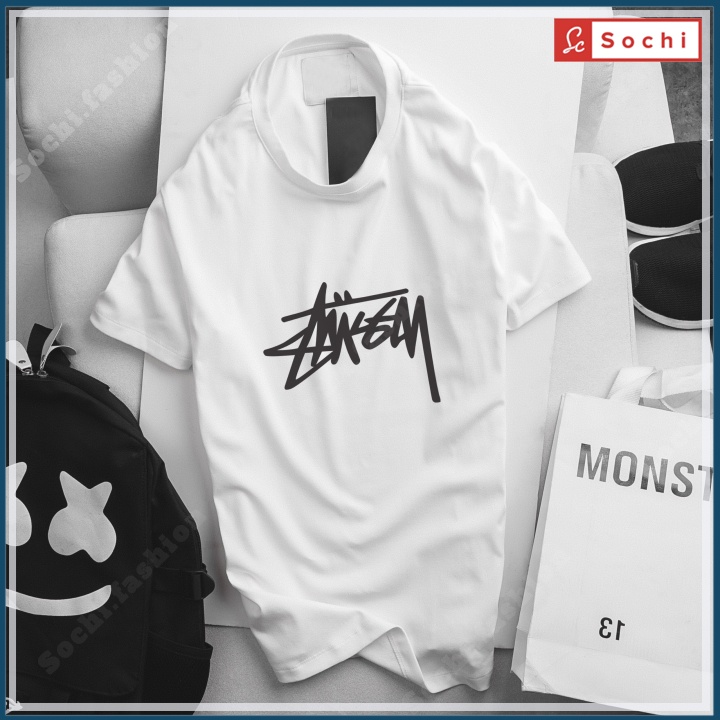 Áo thun cotton nam, áo thun nam tay ngắn cổ tròn, thời trang in hình trước ngực CZ.91