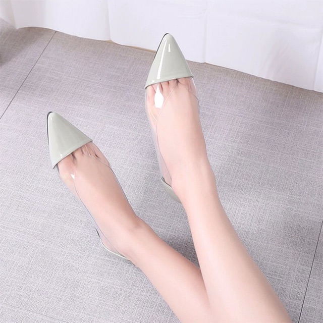(ORDER) Giày bệt da bóng phối trong suốt BIG SIZE 30-45 | BigBuy360 - bigbuy360.vn