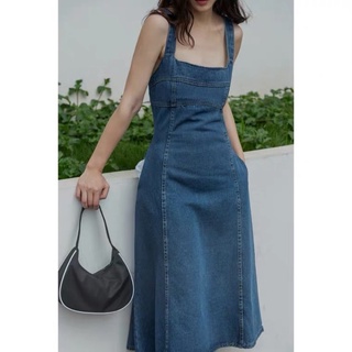 Váy yếm jean dáng dài hàng Quảng Châu siêu xinh