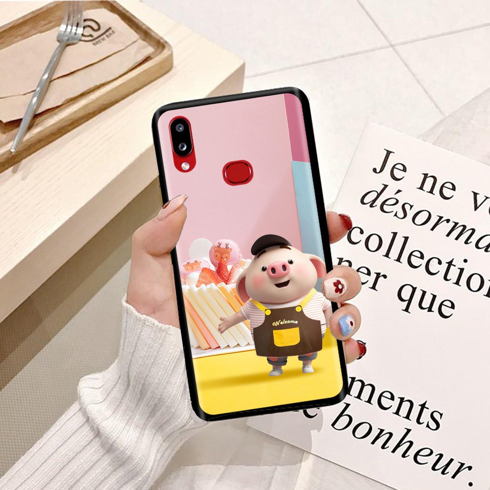 Ốp lưng Samsung A21 dẻo in hình Heo Con Dễ Thương