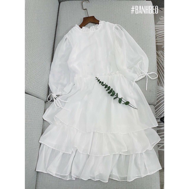 Đầm trắng dự tiệc, váy trắng dự tiệc ♥️ Váy trắng dài ♥️ Váy trắng ulzzang Hàn Quốc - NhimShop ĐN04