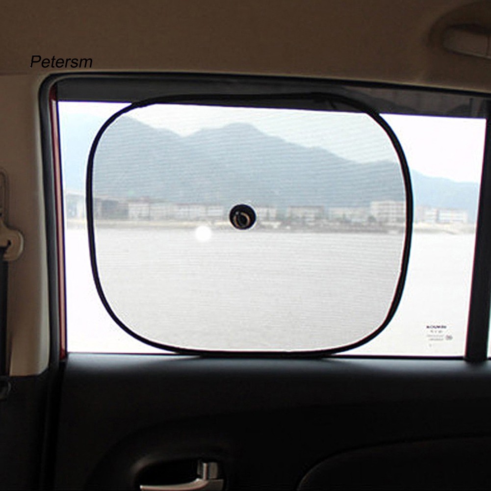 PST_2Pcs Car Side Window Sun Shade Visor Anti-UV Cover Baby Kids Shield Curtain Mesh
