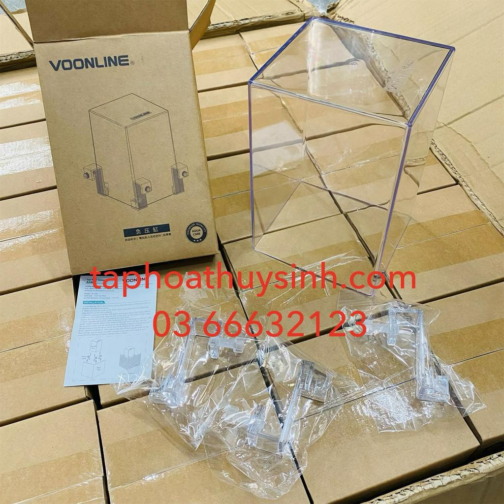 Box Up Ngược Cá Bay trên không trung độc lạ, Box Acrylic VOONLINE trang trí bể cá cảnh