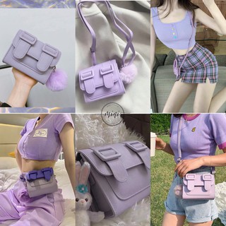 💜💜[TỔNG HỢP TÚI TREND TÍM NHÀ EM Ạ]💜💜 Túi Đeo Chéo Nữ Màu Tím Hottrend 2020