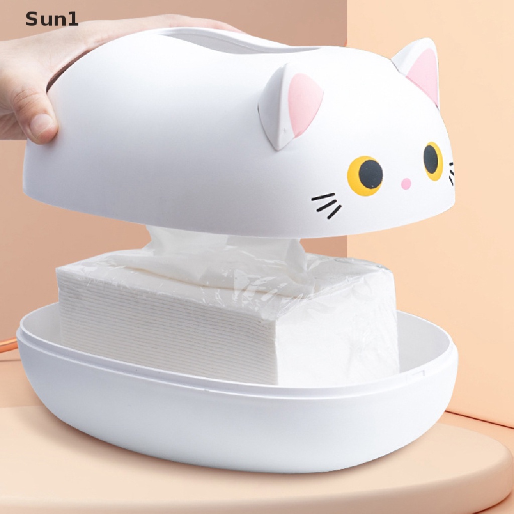 Hộp Đựng Khăn Giấy Hình Mèo Phong Cách Bắc Âu Đẹp Mắt