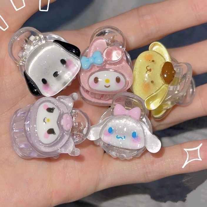 Kulomi Yugui Kẹp Tóc Đuôi Ngựa Trong Suốt Hình Chú Chó Hoạt Hình Ngọt Ngào