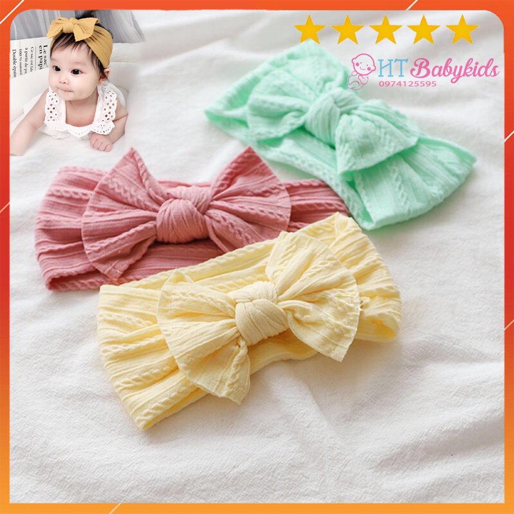 TURBAN BẢN RỘNG COTTON DÀNH CHO BÉ GÁI PHONG CÁCH CHÂU ÂU