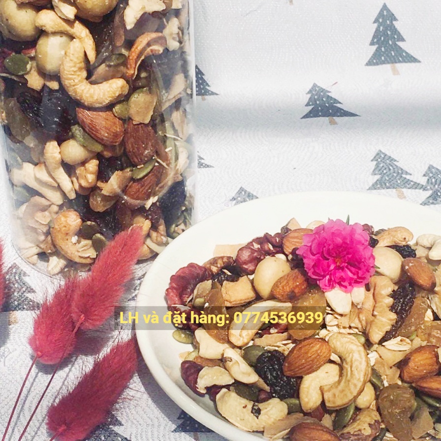 Granola ăn vặt ăn kiêng healthy 500gr ngũ cốc dinh dưỡng giảm cân
