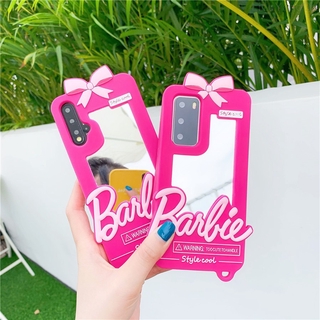 Ốp điện thoại silicon mềm có gương soi phong cách Barbie đáng yêu cho OPPO Reno Reno2 Z F Reno3 Reno 2 3 2Z 2F