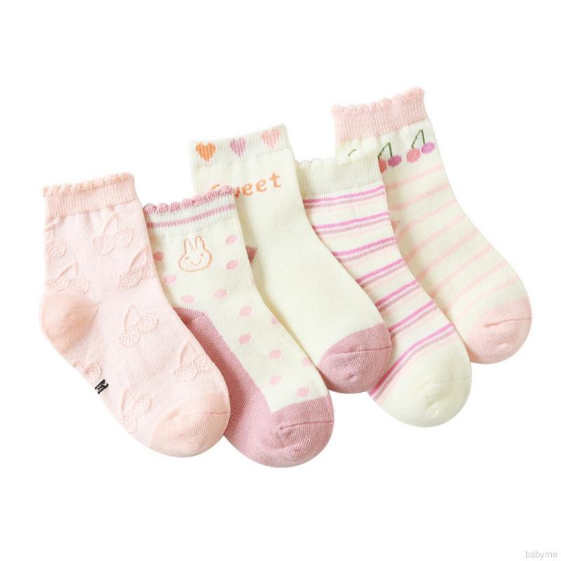Bộ 5 Đôi Vớ Cotton Mềm Thoải Mái Cho Trẻ Em