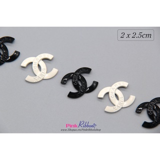 Charm chữ X đen-trắng dùng trang trí may mặc, phụ kiện thời trang, phụ liệu may mặc, phụ kiện tóc, DIY, handmade