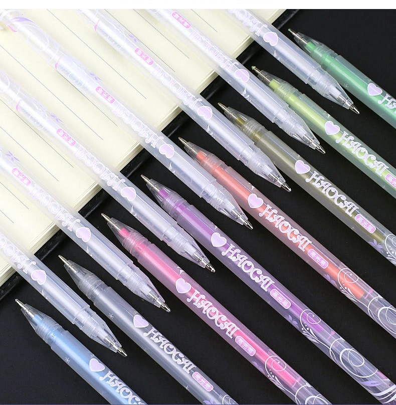 Bút gel màu, bút gel tô sáng dụng cụ văn phòng phẩm Haocai DecorMe