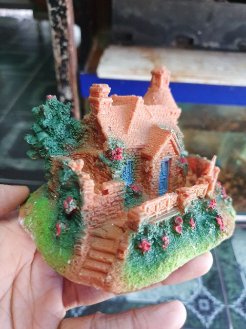 NHÀ TRANG TRÍ HỒ CÁ NON BỘ 12x9x9cm