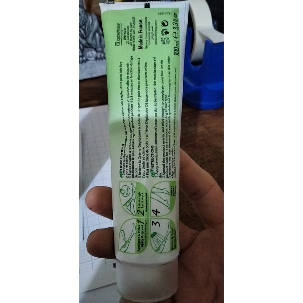 Kem Tẩy Lông OE Pháp Tinh Chất Aloe Vera Bio Trong 4 Phút Cho Da Nhạy Cảm