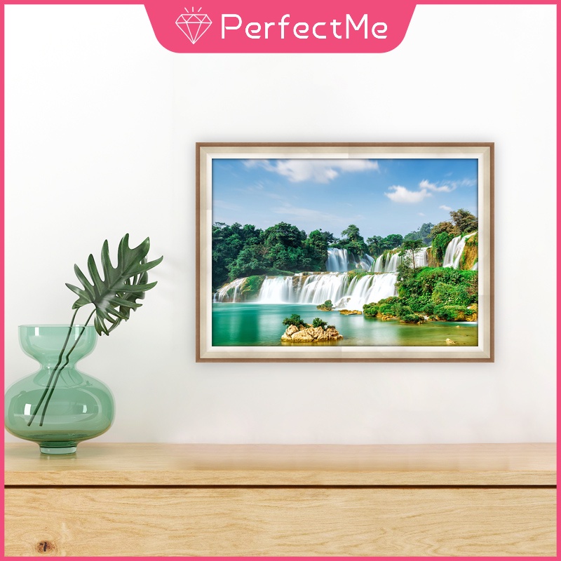 Bộ Tranh Đính Đá Tự Làm Kích Thước 40X30Cm Hình Phong Cảnh Trang Trí Phòng Khách