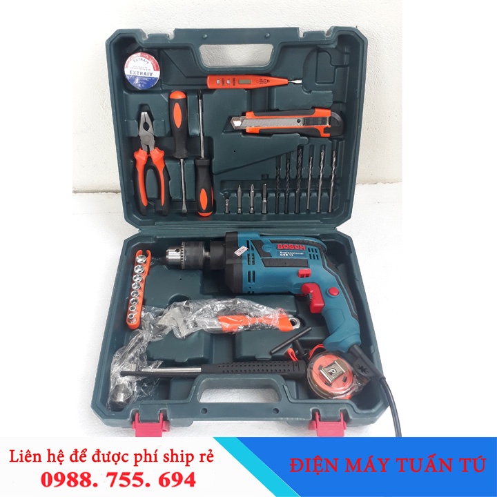 Bộ Máy khoan bê tông Bosch Đức 910W Gồm máy và phụ kiện