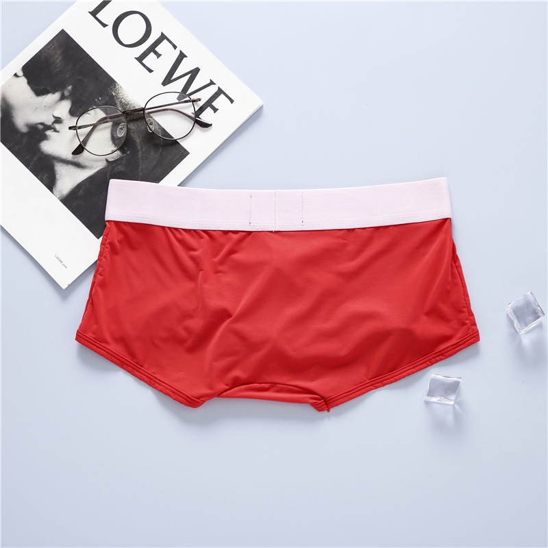 Quần Lót boxer Vải Lụa Lạnh Mềm Mại Nhanh Khô Thoải Mái Cho Nam