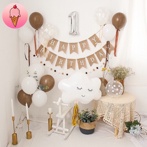 Bóng Trong Suốt Chấm Bi Trắng Tròn Trang Trí Sinh Nhật - K97